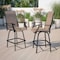 Flash Furniture 2PK Outdoor Stool - 30 inch Patio Bar Stool, Brown 2-ET-SWVLPTO-30-GG - alternate 1